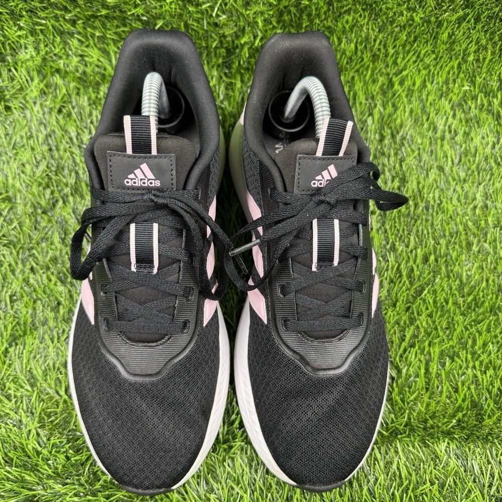 adidas Women's Black and Pink Sneakers - Picture 6 of 14